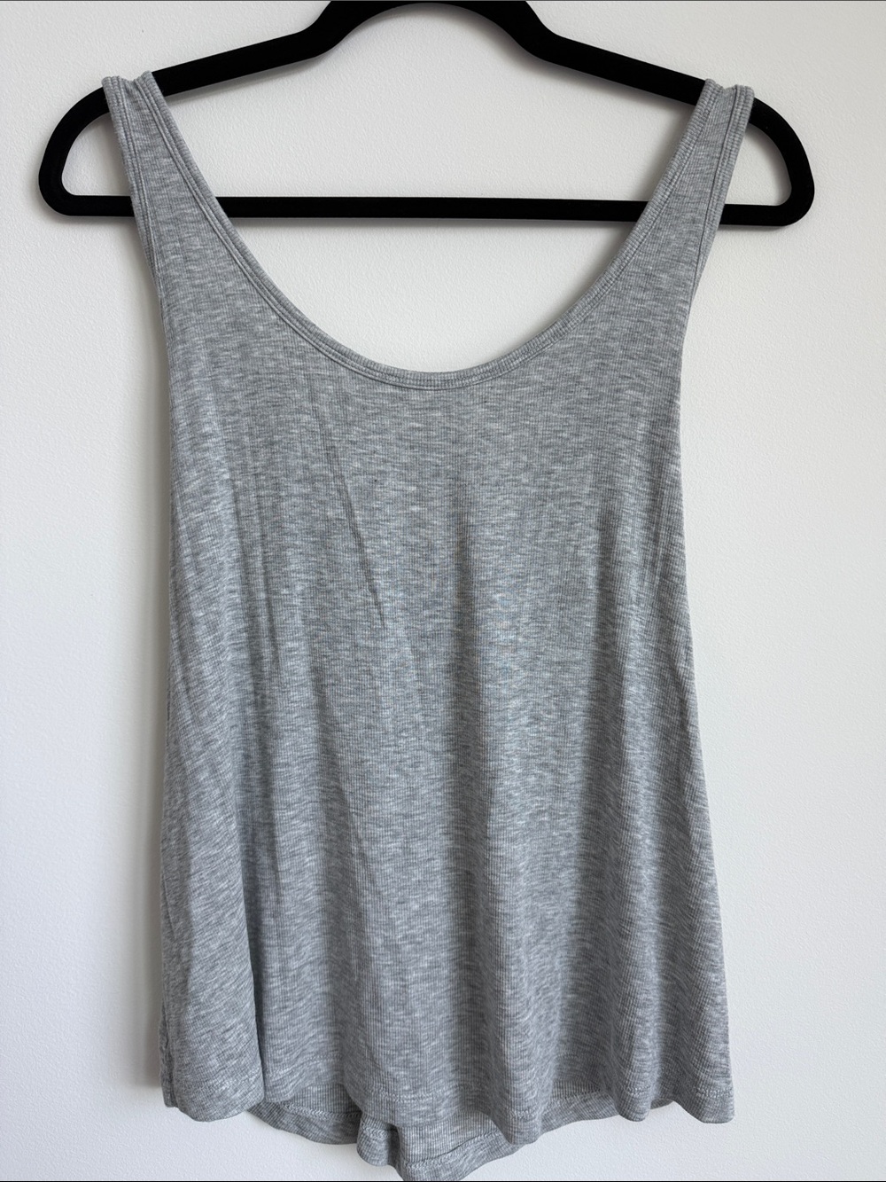 Aerie Light Gray Scoop Neck Tank Top